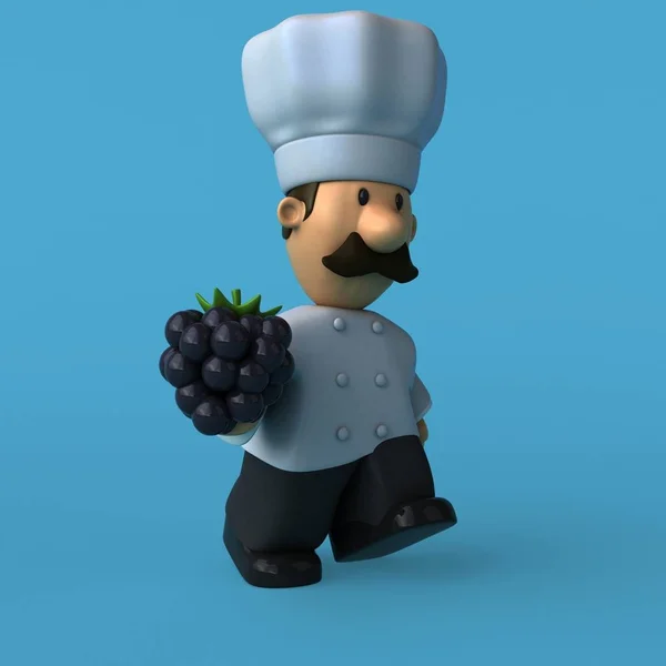 Personagem Chef Divertido Ilustração — Fotografia de Stock