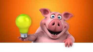 lambalı komik domuz