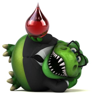 Komik çizgi film karakteri ile damla - 3d çizim