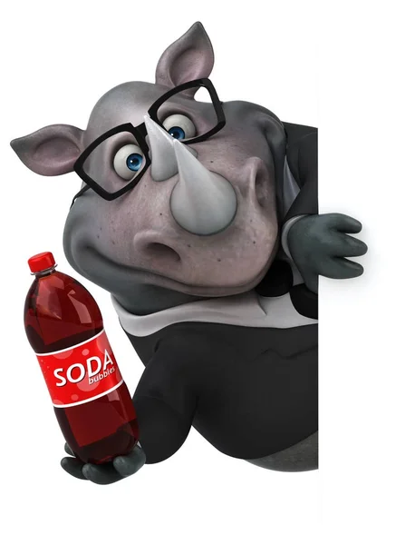 Funny Cartoon Charakter Soda Ilustracja — Zdjęcie stockowe