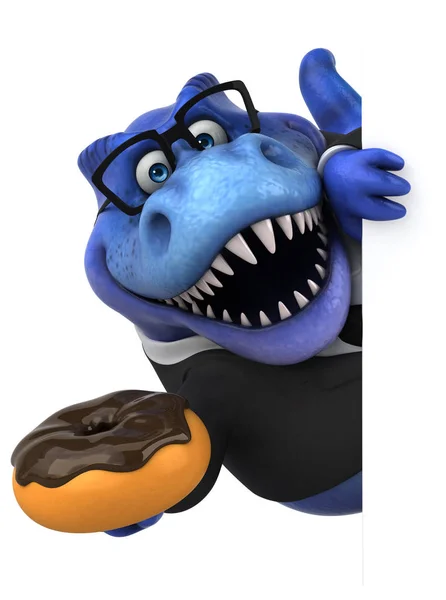 Personaje Dibujos Animados Con Donut Ilustración —  Fotos de Stock