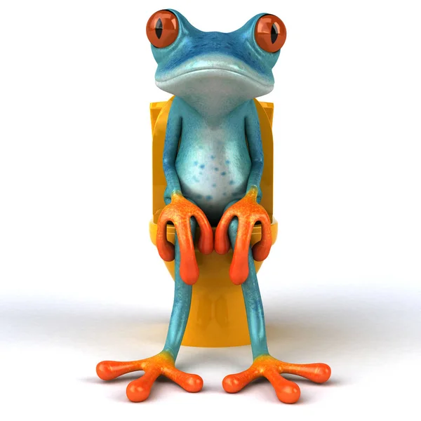 楽しいカエルの漫画のキャラクターの — ストック写真