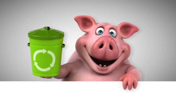 Contenedor de explotación de cerdo — Vídeo de stock