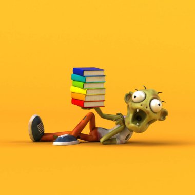 Komik çizgi film karakteri ile - 3d çizim kitapları