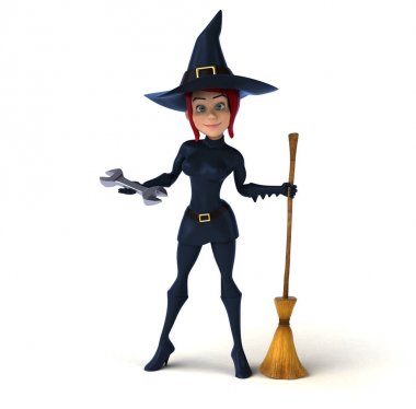 çizgi film karakteri ile anahtar - 3d çizim