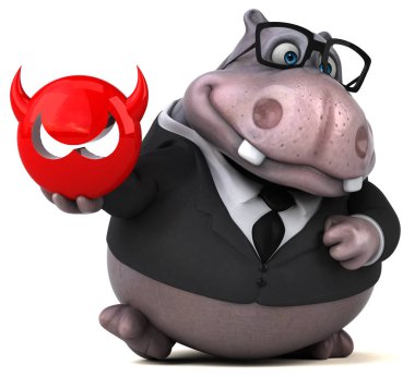 komik karikatür karakter virüs - 3d çizim