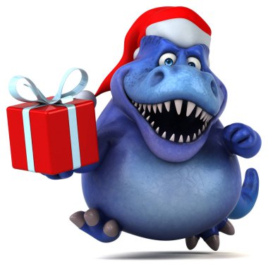 çizgi film karakteri Noel Baba - 3d çizim