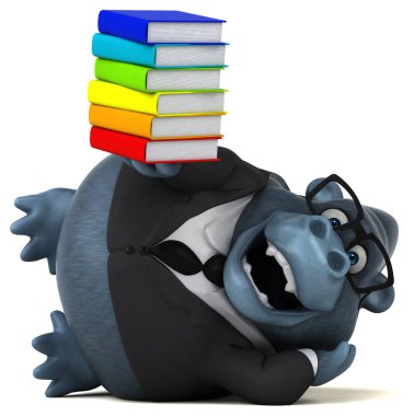 Komik çizgi film karakteri ile - 3d çizim kitapları