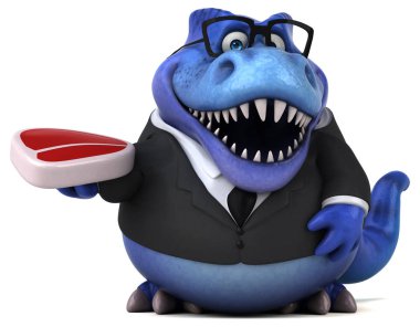 komik karikatür karakter etli - 3d çizim