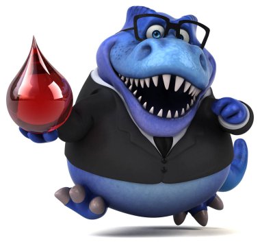 Komik çizgi film karakteri ile damla - 3d çizim