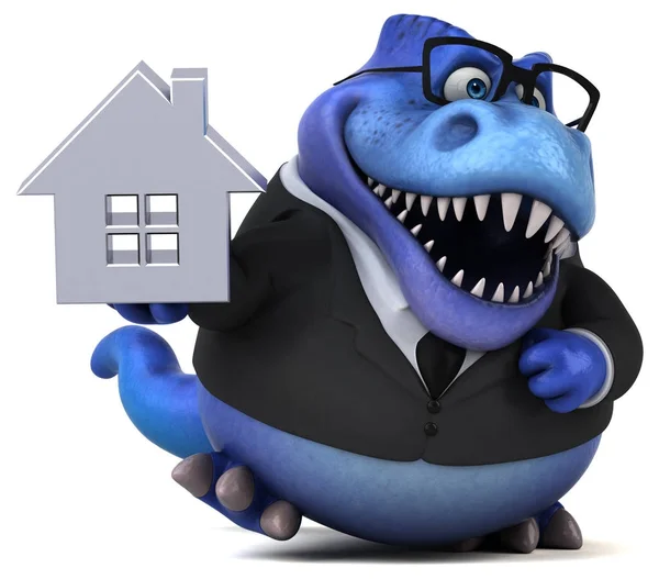 Funny Cartoon Character House Illustration — Stock Photo, Image