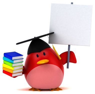 Eğlenceli çizgi film karakteri ile - 3d çizim kitapları