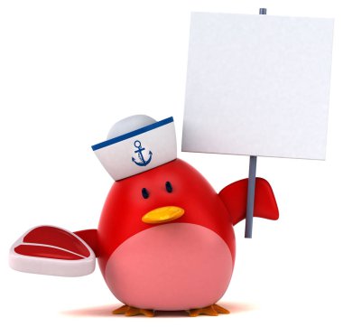 Et - 3d çizim ile eğlenceli çizgi film karakteri