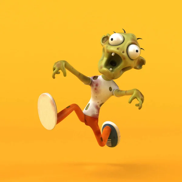Divertido Personaje Dibujos Animados Zombie Ilustración —  Fotos de Stock