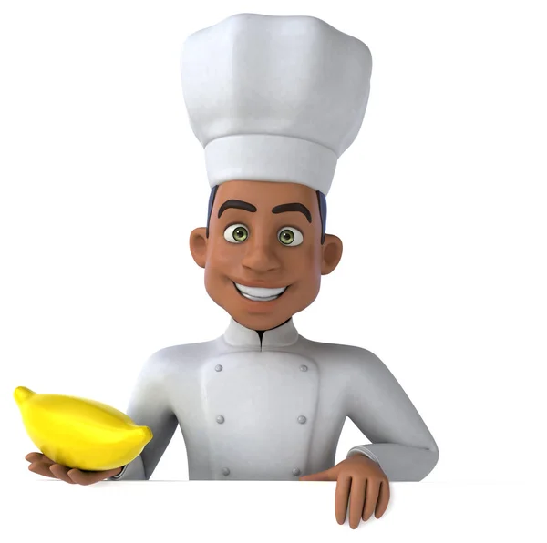 Spaßkoch Mit Banane Illustration — Stockfoto