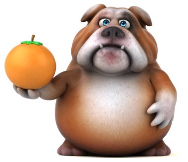 Turuncu - 3d çizim ile eğlenceli çizgi film karakteri