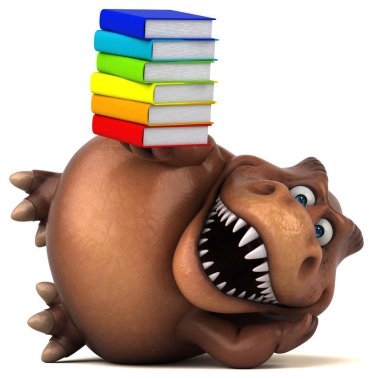 Eğlenceli çizgi film karakteri ile - 3d çizim kitapları