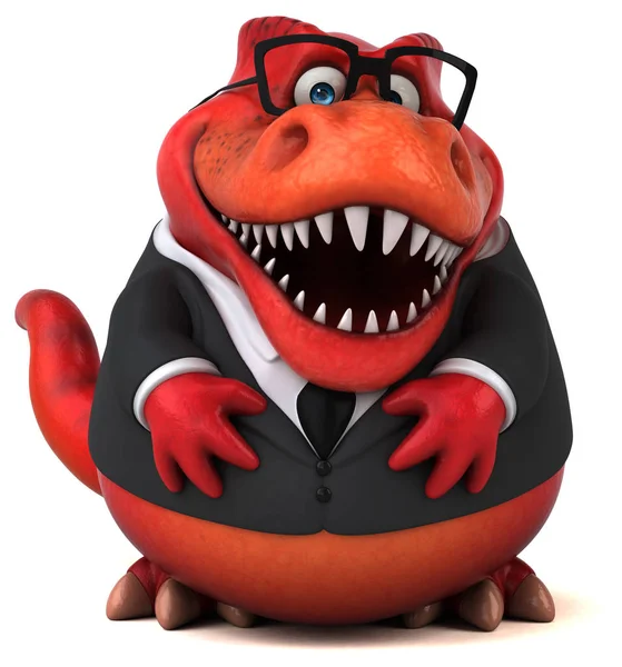 Personagem Desenho Animado Divertido Trex Ilustração — Fotografia de Stock