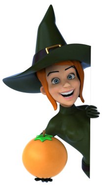 Turuncu - 3d çizim ile eğlenceli çizgi film karakteri