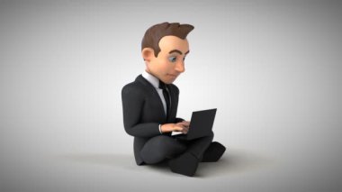Eğlenceli işadamı karakter kodlama - 3d animasyon
