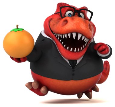 Turuncu - 3d çizim ile eğlenceli çizgi film karakteri