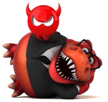 çizgi film karakteri holding virüs - 3d çizim