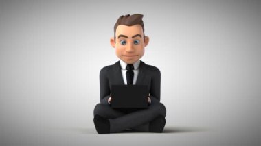 Eğlenceli işadamı karakter kodlama - 3d animasyon