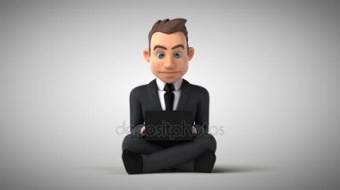 Eğlenceli öfkeli işadamı karakter kodlama - 3d animasyon