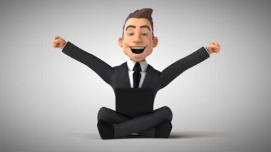 Eğlenceli işadamı karakter kodlama - 3d animasyon