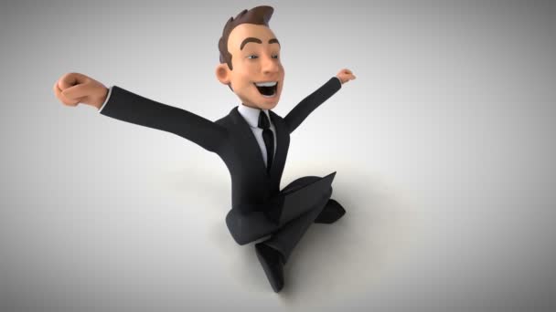 Fun Business Character Coding Animation — Stok Video