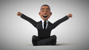 Eğlenceli işadamı karakter kodlama - 3d animasyon