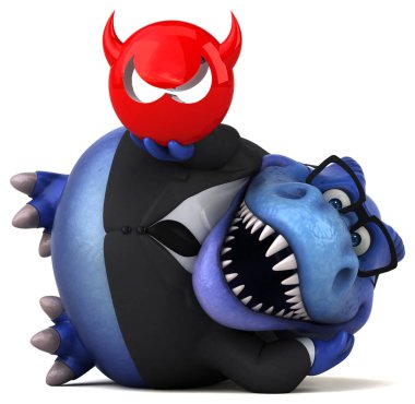 çizgi film karakteri holding virüs - 3d çizim