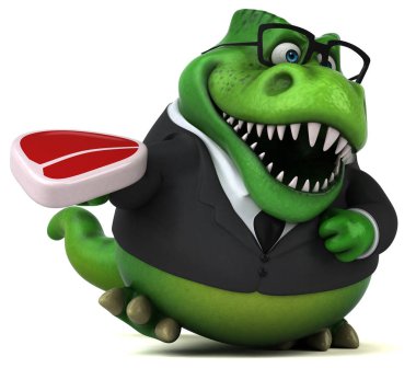 et - 3d çizim tutan çizgi film karakteri