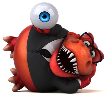 Eğlenceli çizgi film karakteri ile göz - 3d çizim