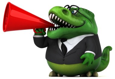 karakter eğlenceli Trex - 3d illüstrasyon karikatür