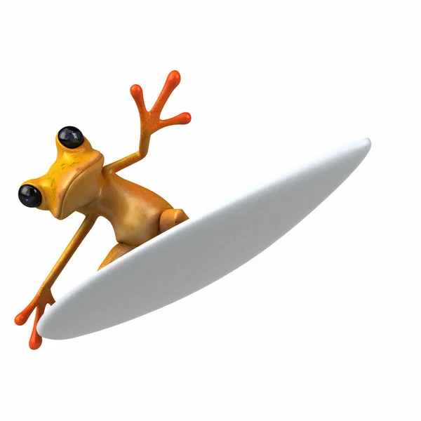 有趣的青蛙溜冰者 — 图库照片