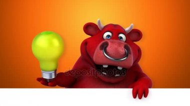 Komik inek holding ampul 