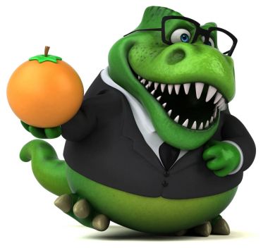 Komik çizgi film karakteri turuncu - 3d çizim ile