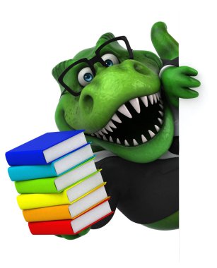 Eğlenceli çizgi film karakteri ile - 3d çizim kitapları