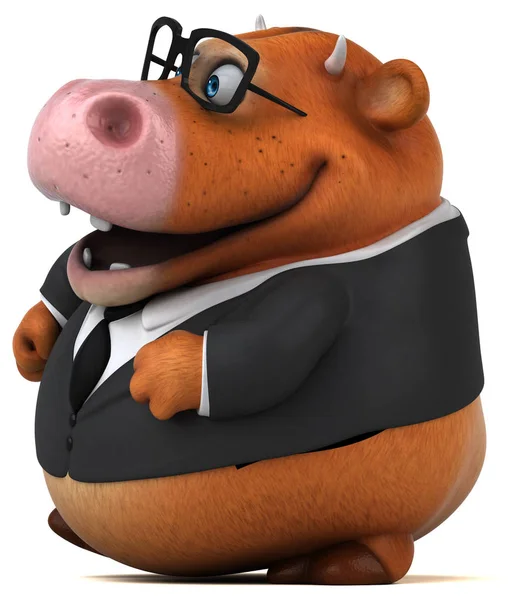 Funny Cartoon Character Businessman Illustration — Stock Photo, Image