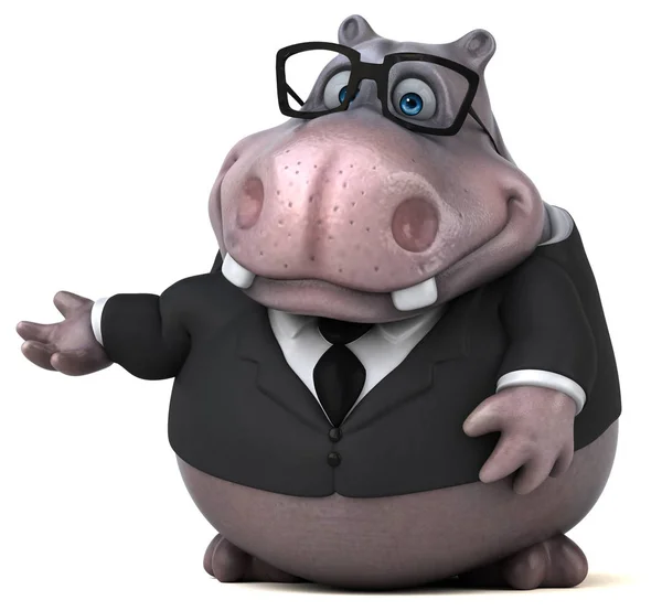 Funny Cartoon Character Businessman Illustration — Stock Photo, Image