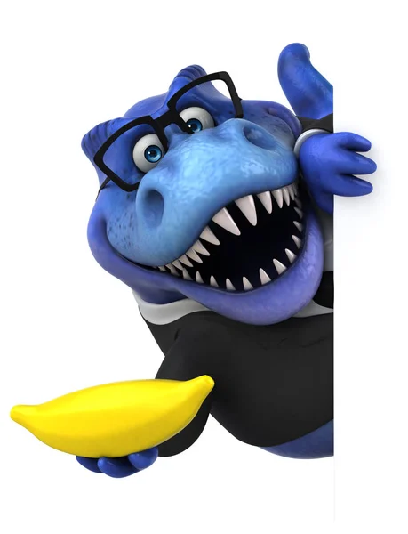 Personagem Desenho Animado Engraçado Com Banana Ilustração — Fotografia de Stock