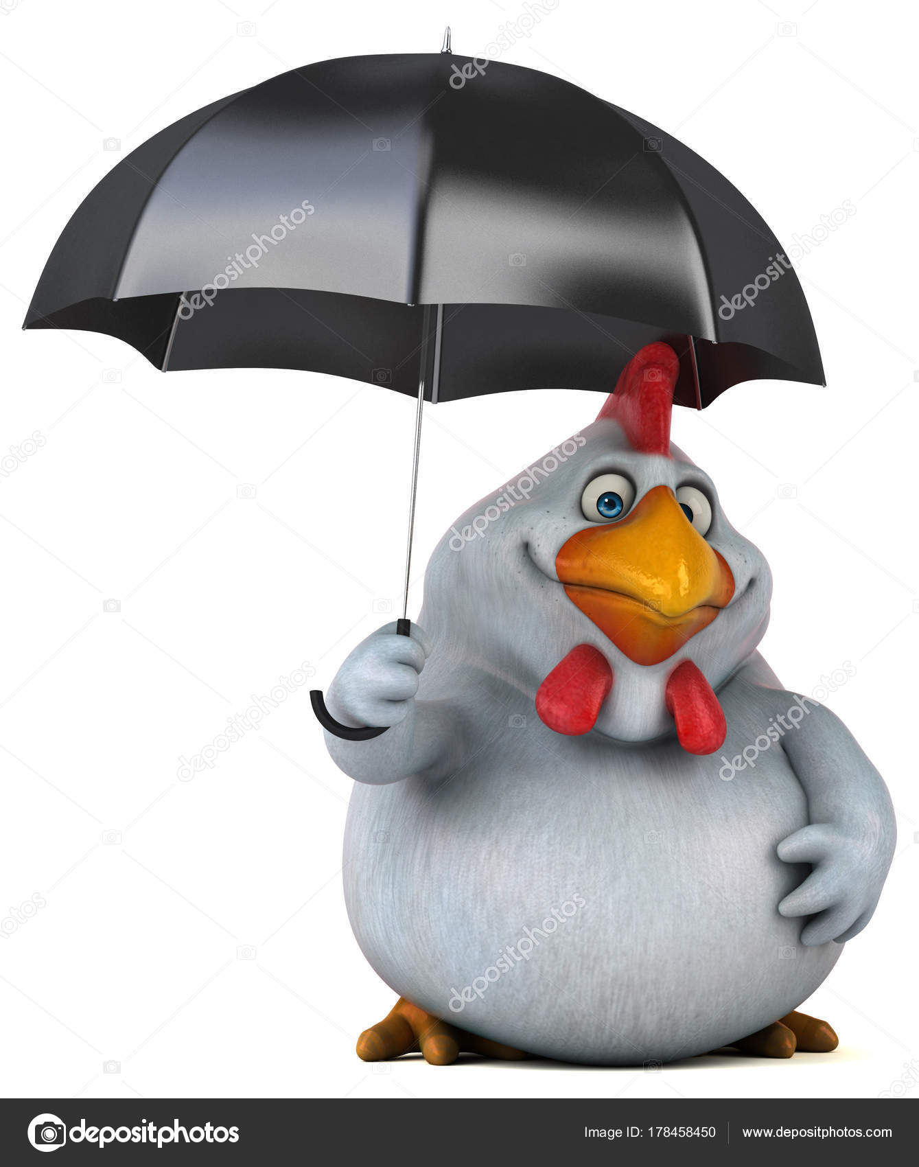 Funny Cartoon Character Umbrella Illustration Stock Photo by ©julos  178458450