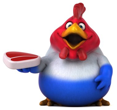 komik karikatür karakter etli - 3d çizim