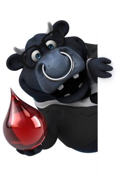 Komik çizgi film karakteri ile damla - 3d çizim