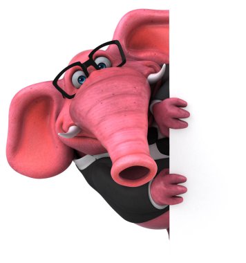 komik karikatür karakter işadamı - 3d çizim