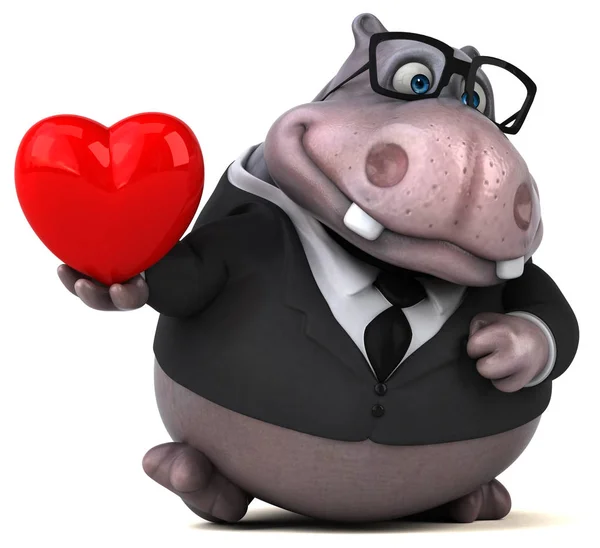 Funny Cartoon Character Heart Illustration — Stock Photo, Image