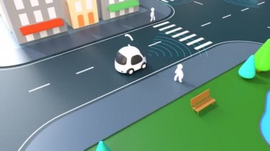 Kendi kendine şehir - 3d animasyon arabalar 