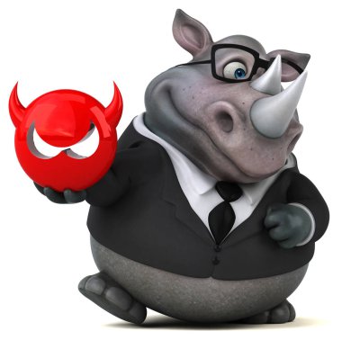 komik karikatür karakter virüs - 3d çizim