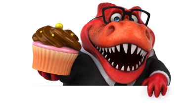 Cupcake - 3d çizim ile eğlenceli çizgi film karakteri